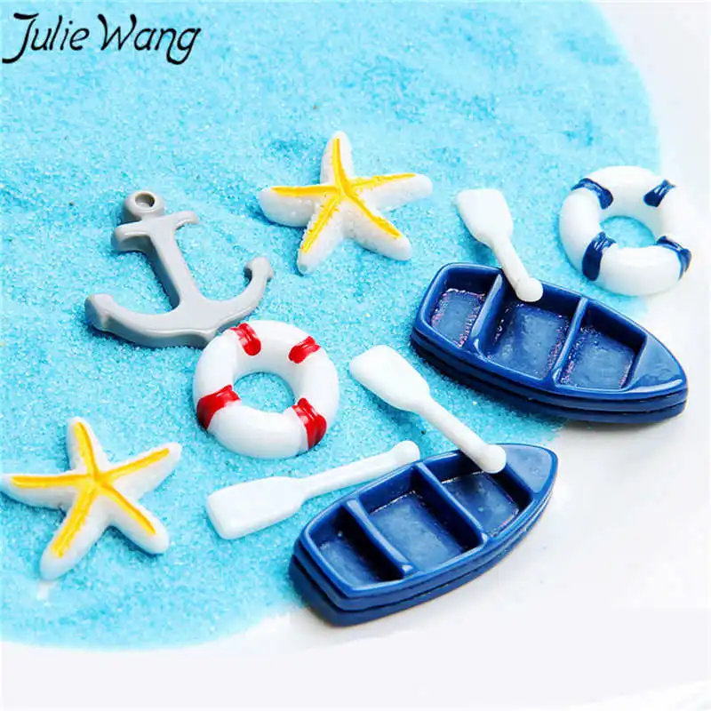 Julie Wang 20 шт. случайный микс спасательный круг лодка весло морская звезда якорь