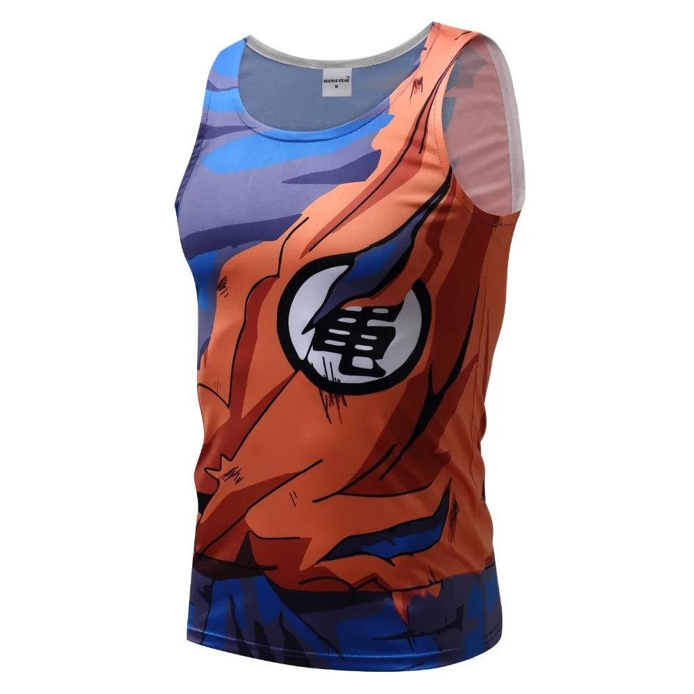 Мужская майка Dragon Ball Z, майка для бодибилдинга, Сон Гоку, Вегета, майка без рукавов, супер футболка Saiyan, летняя одежда, Homme, футболка Dragon Ball