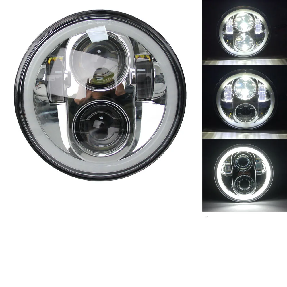 

5.75 inch LED Headlights Moto Full Halo Lights Kit For Night Rod Iron 883 Dyna Sportster 1200 Indian Scout Triumph