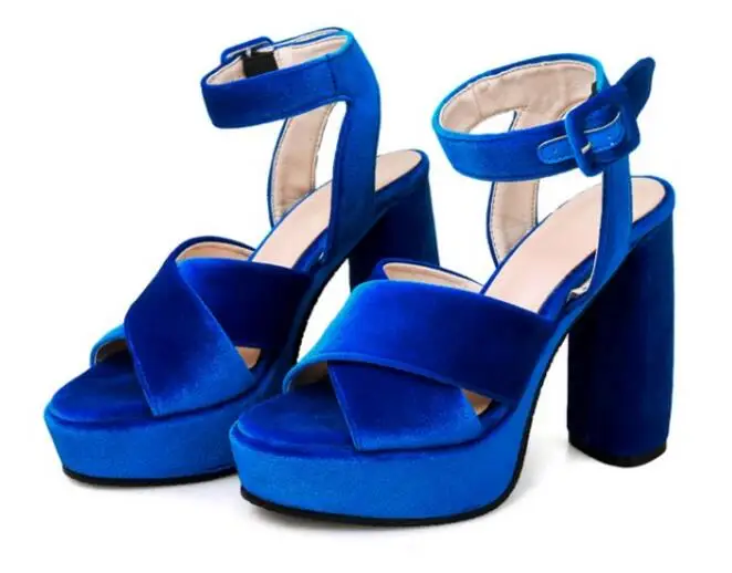 Лето горячий продавать вино красного бархата платформы сандалии sexy открытым