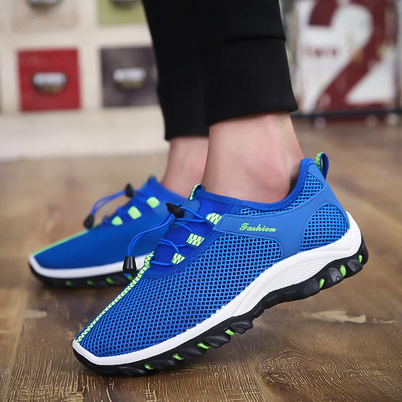 New Breathable Mesh casual shoes men fashion summer sneakers comfortable soft Basic Lace up flats 2018 DET669 | Обувь