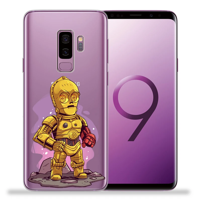 Звездные войны для крышки samsung Galaxy S9 S8 S10 плюс S7 S6 край S10 Lite Примечание 8 9 Дарт Вейдер R2-D2 йода Мягкая Обложка Etui