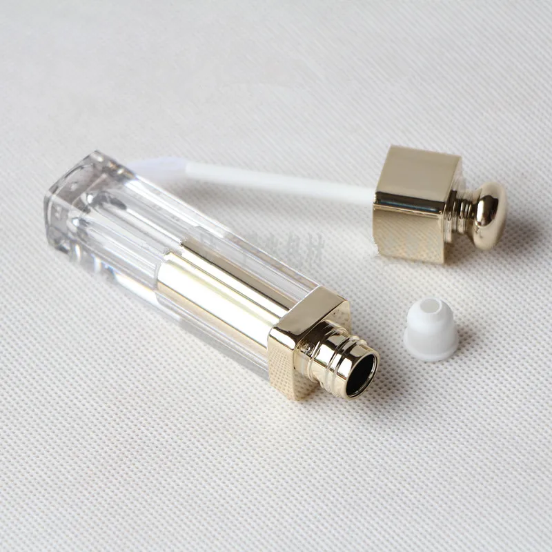 Флакон для губ пустой элегантный прозрачный золотистый розовый 6 шт.|lipgloss tube|empty