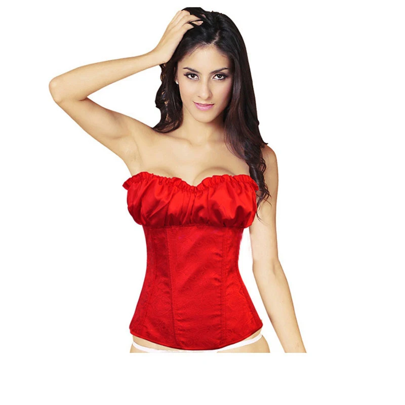 Размера плюс S 6XL Body Shaper белый корсет Готический корсаж белье Сексуальная Corpetes е