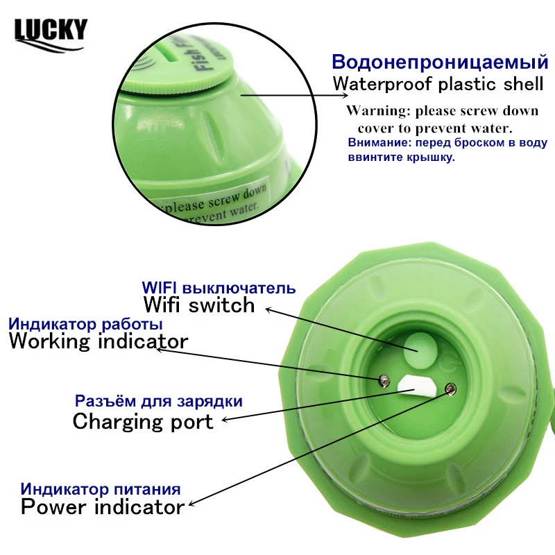 FF916 EXT эхолот Lucky Русская версия беспроводного эхолота Wi Fi для рыбалки определяет
