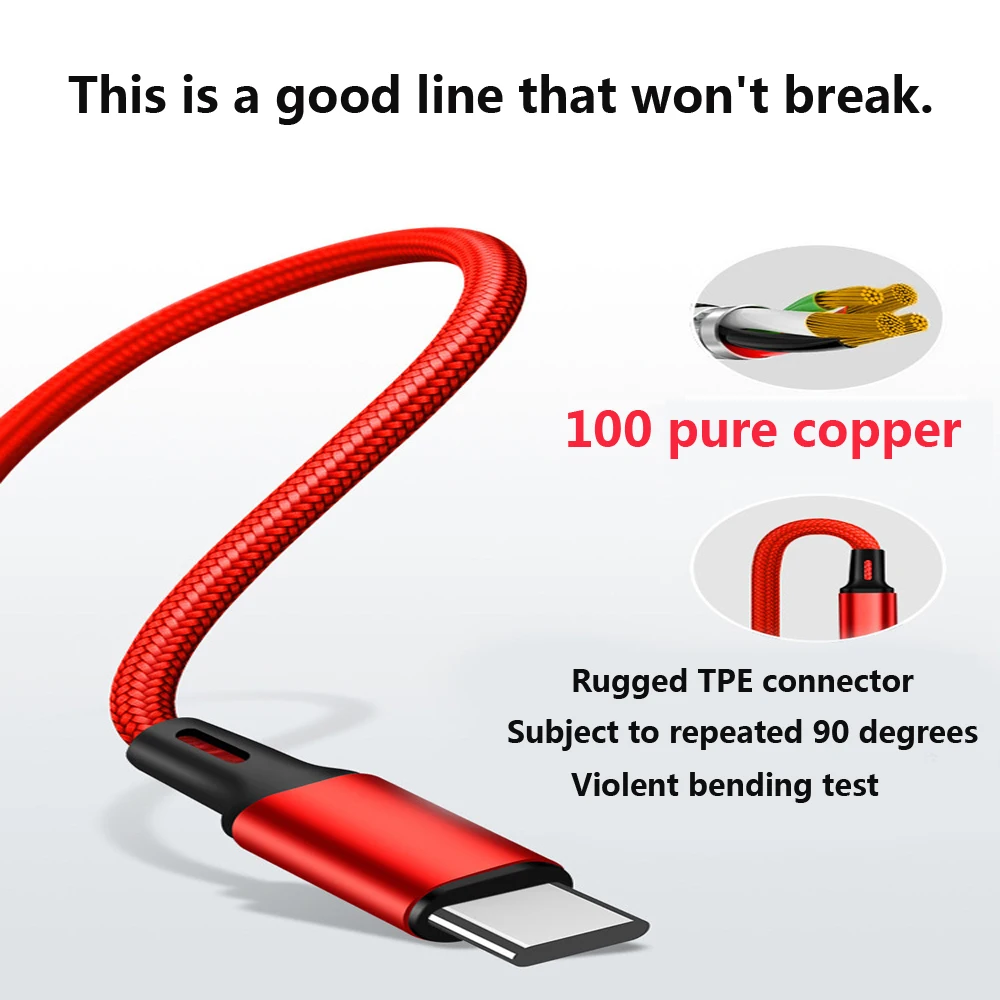 Выдвижной usb кабель 3 в 1 для мобильного телефона Micro USB C type Зарядное устройство