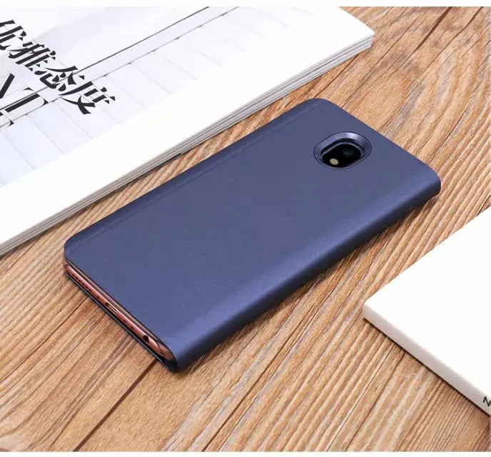 GalaxyJ7 2017 J7 Pro Case Smart View Mirror For Samsung Galaxy J3 J5 (2017) Stand Flip Cover funda |