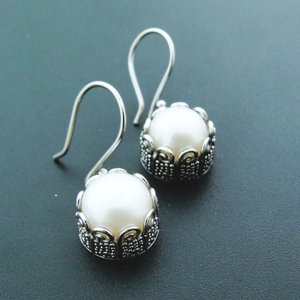 New Personality Crystal Earrings Quality Wild Rhinestones Freshwater Pearl Drop For Women 925 Sterling Silver Earring | Украшения и