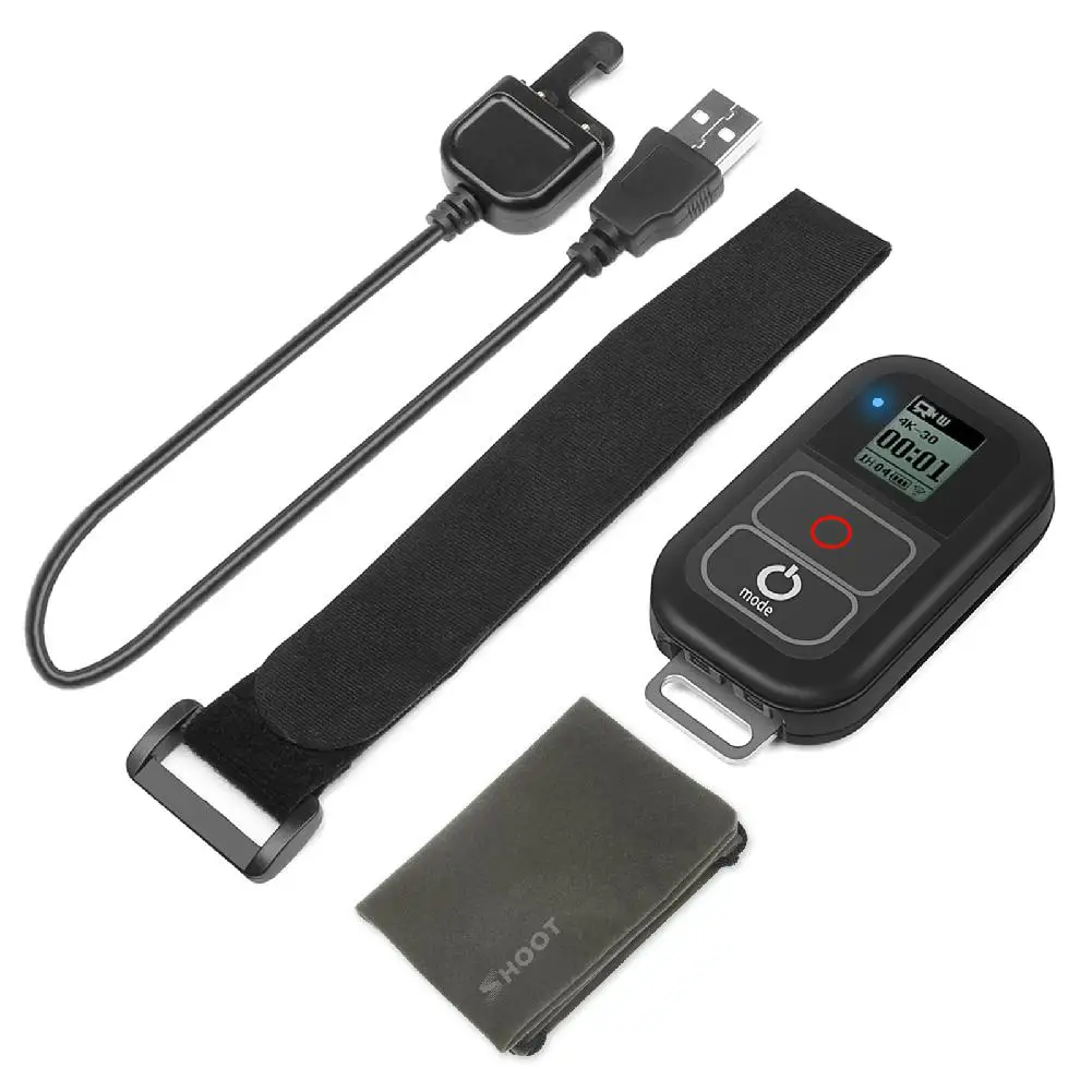 Для GoPro WiFi Пульт дистанционного управления с зарядным кабелем ремешок на запястье водонепроницаемый пульт дистанционного управления для Go Pro Hero 7 6 5 4 Session аксессуар r25