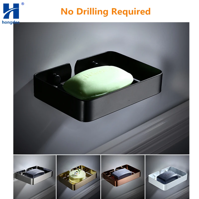 Hongdec Wall Mount Bathroom Accessories Stainless Steel Soap Dish Holder No Drilling Required | Обустройство дома