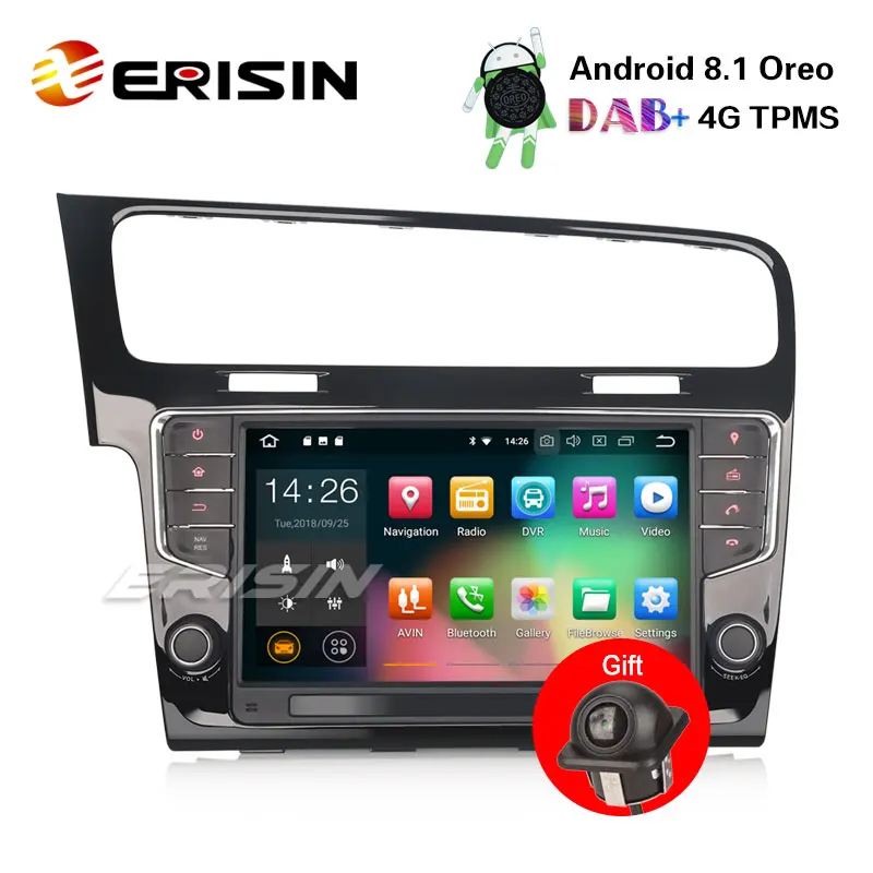 Erisin ES3811G 9 &quotавтомобильный стерео gps Android 8 1 TPMS OPS DVR dab + DTV IN SatNav для VW Golf