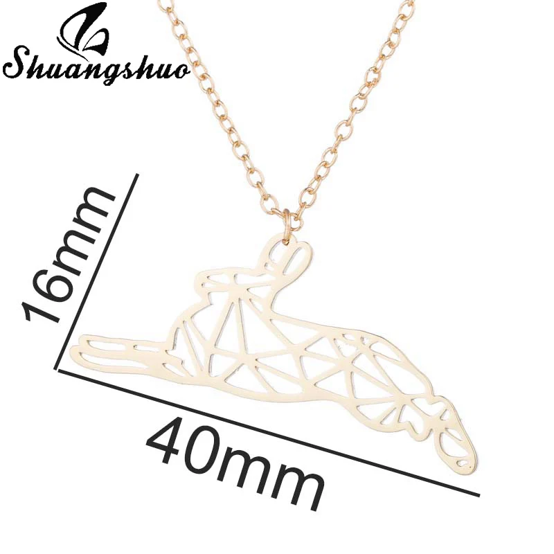Punny Necklace XL602 Shuangshuo из нержавеющей стали карта мира ожерелья с подвесками для женщин модные ювелирные изделия животных Сова Олень ожерелье золотой череп колье - Окраска металла: Punny Necklace XL602