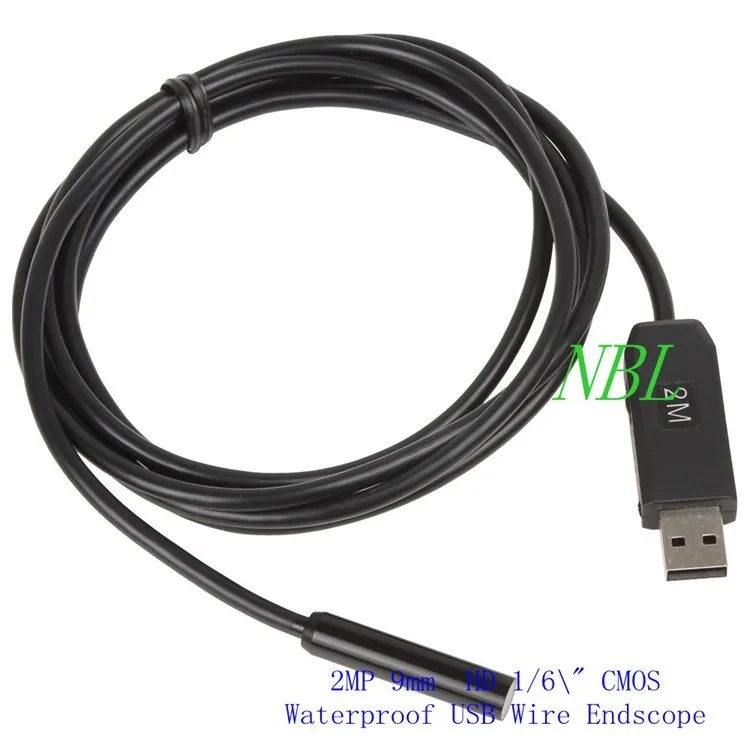 2MP 9 мм USB Borescopes 1600x1200 P 6 светодиодов USB водонепроницаемый HD эндоскоп Пинхол бороскоп видео камера Запись