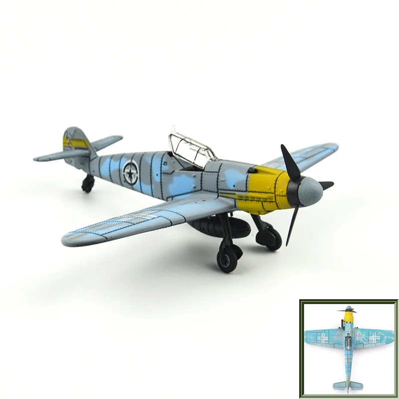 6 цветов 1/48 4d сборная военная модель игрушки строительные наборы Самолет BF-109 истребитель литье под давлением военный самолет II