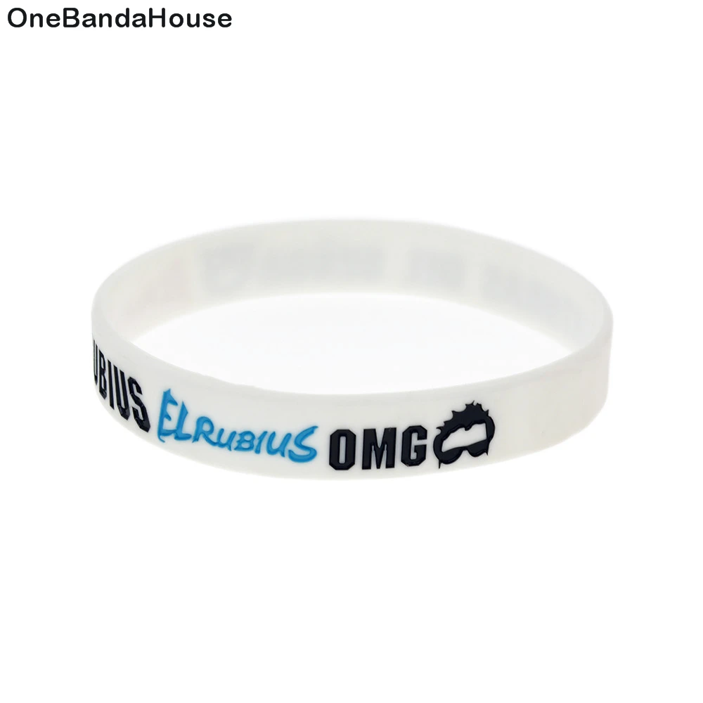 (OBH) 50 шт в наборе Rubius Omg Wristband силикона для взрослых Размеры белого цвета рекламных