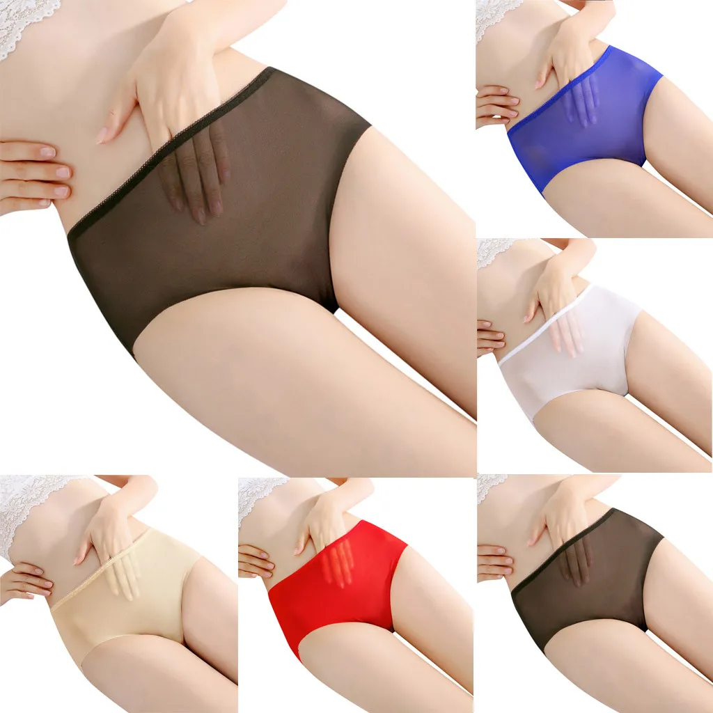 CHAMSGEND Women Sexy Perspective Lace Splice Briefs Panties Lingerie Mesh Underwear tanga sexy underwear women pantie C30124 | Женская
