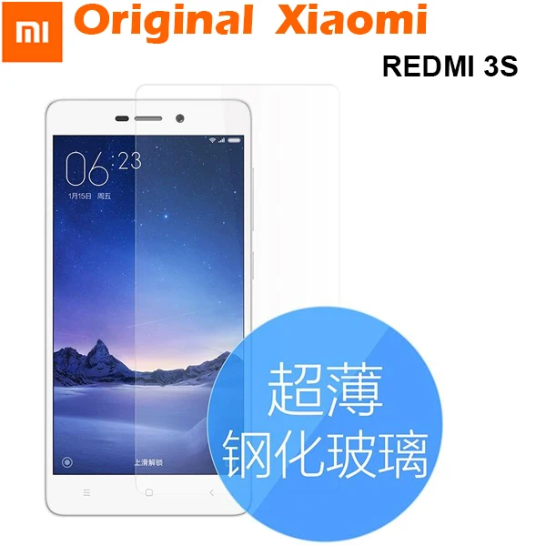 100% Оригинальный xiaomi Redmi 3 / 3s 3Pro 3X защитная пленка из закаленного стекла 2.5D 9H mi redmi pro