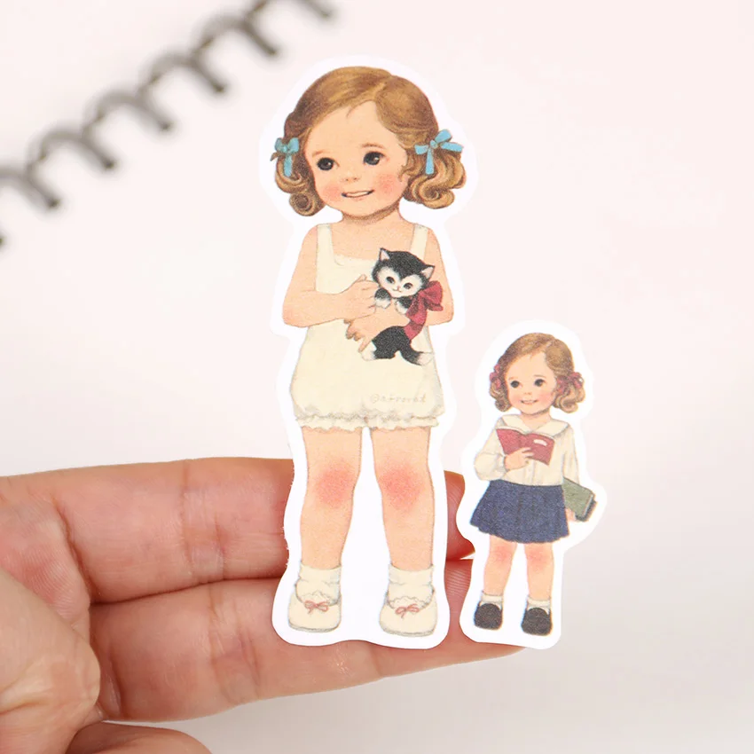 6 шт./компл. Kawaii для девочек Стикеры с куклами декоративные наклейки разных форм канцелярские наклейки для рукоделия декоративно-прикладного искусства маркировки