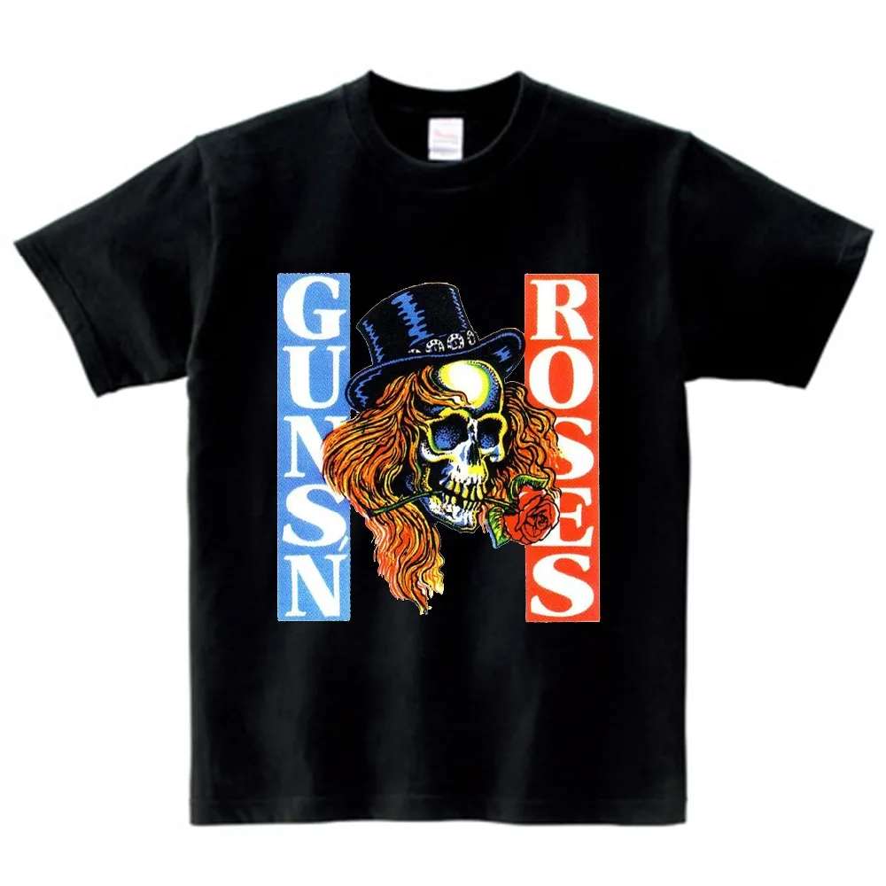 От 3 до 9 лет дети/мальчик/девочка знаменитая рок группа Guns N Roses печатные футболки
