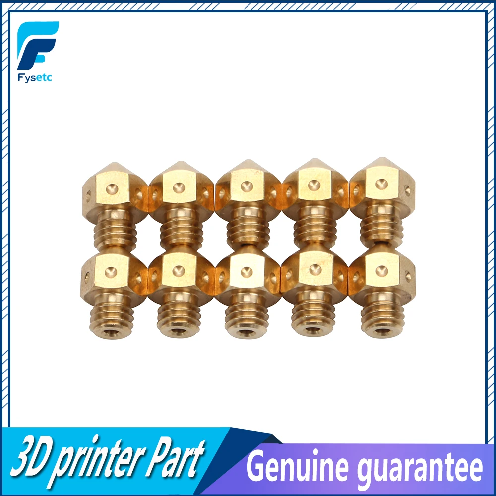 

10pcs Top Quality Brass MK8 Nozzles 0.3/0.4mm For 3D Printers Hotend Filament Head J-head Extrusion Prusa i3 Extruder