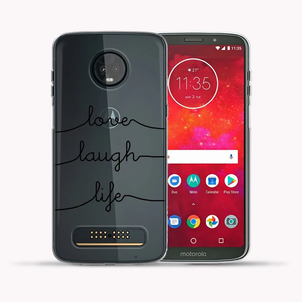 Мягкий чехол из ТПУ для Motorola Moto Z3 Play Бабочка Тинкер колокольчик олень телефона