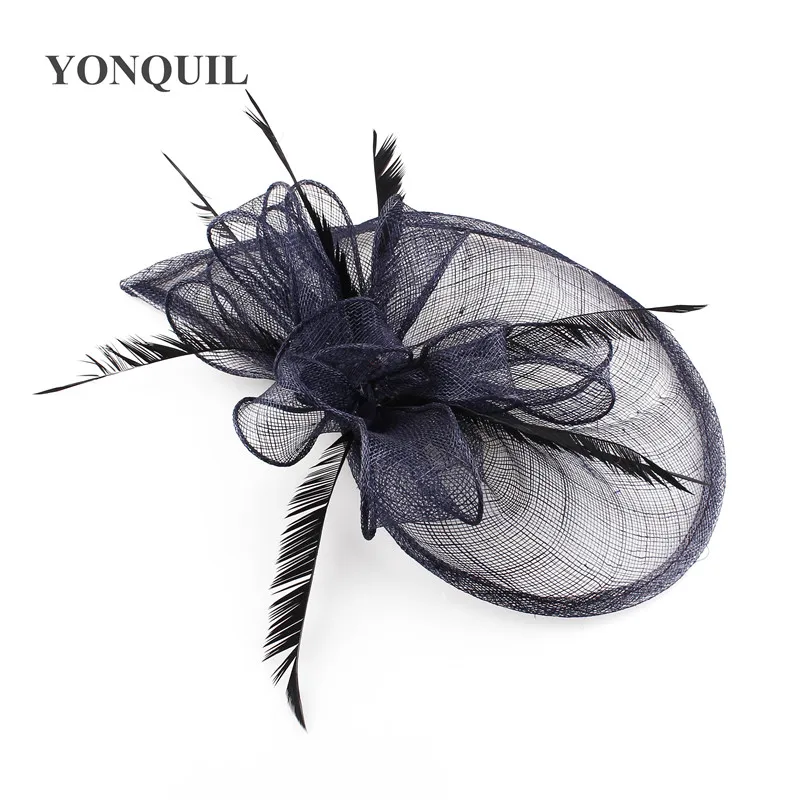 Дерби sinamay шапки для женщин Гонки аксессуары для волос Необычные fascinators свадьбы свадебный головной убор 20 цветов SYF278