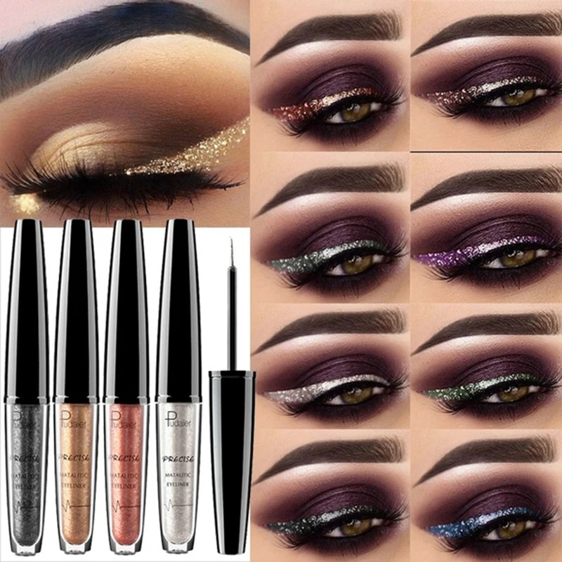 Блестящая подводка для глаз жидкая блестящая косметический пигмент макияжа