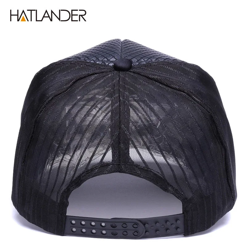 Кепка для мужчин и женщин HATLANDER повседневная черная сетчатая бейсболка летняя