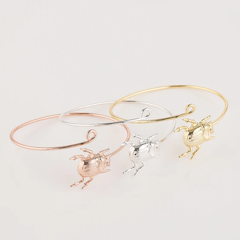 3 шт./лот новые Разноцветные Милые Браслеты в форме жука модные регулируемые