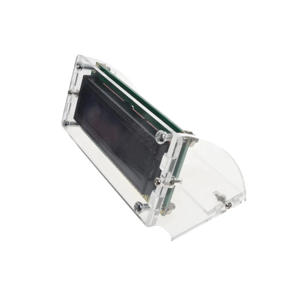 Прозрачная акриловая оболочка для lcd 1602 lcd экрана с винтом/гайкой lcd 1602 Чехол держатель(без 1602 lcd