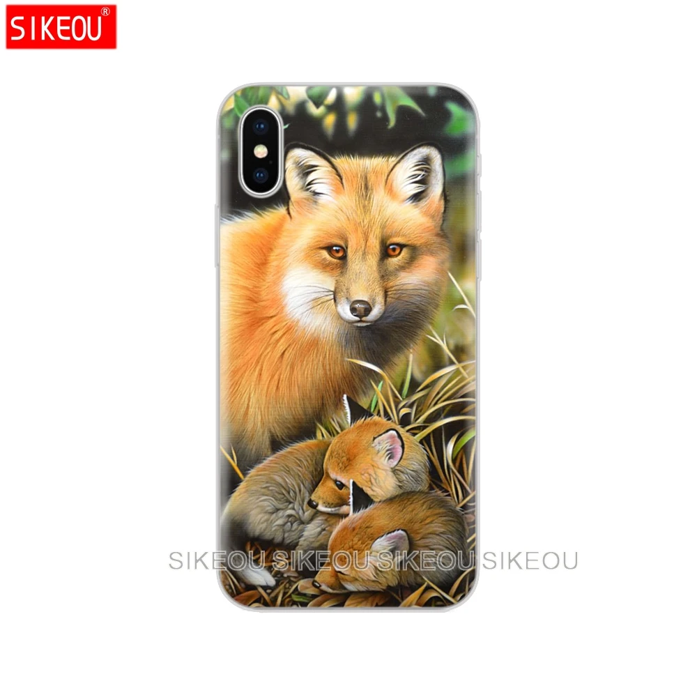 Силиконовый чехол для Iphone 6X8 7 6s 5 5S SE Plus 10 XR XS Max с изображением енота Красной панды