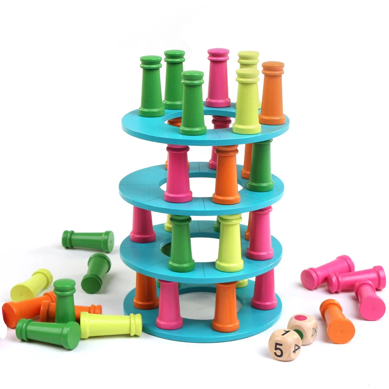 Деревянные игрушки Logwood строительные блоки наклонная башня Пизы игра игрушка для