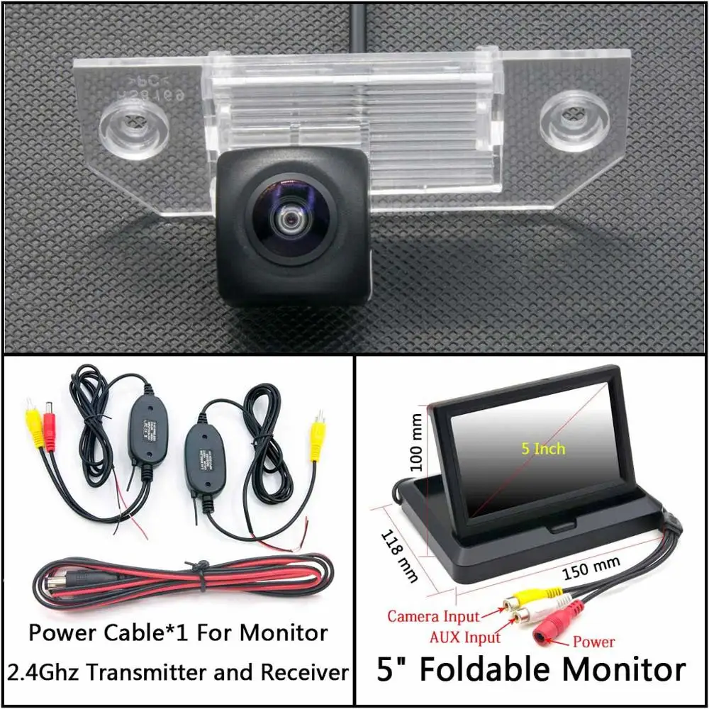 C Wireless 5 inch F 175 градусов HD камера заднего вида для Ford Mondeo 2000-2007 Focus 2 MK2 Sedan Fiesta автомобильный парковочный монитор ночного видения - Название цвета: C Wireless 5 inch F