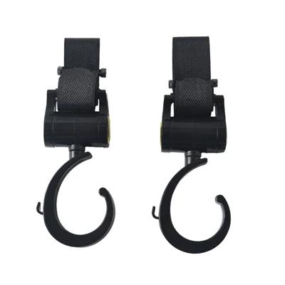 2pcs hooks 1 пара Детские крючки для прогулочных колясок детская коляска сумка вешалка крючки для прогулочных колясок коляска Поворот 360 градусов крюк для корзины аксессуары Новинка - Цвет: 2pcs hooks