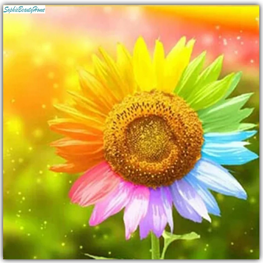 

Sophie beauty home diamond embroidery 5D painted diamond cross stitch 3D sunflower mosaic wall home decorative stickers