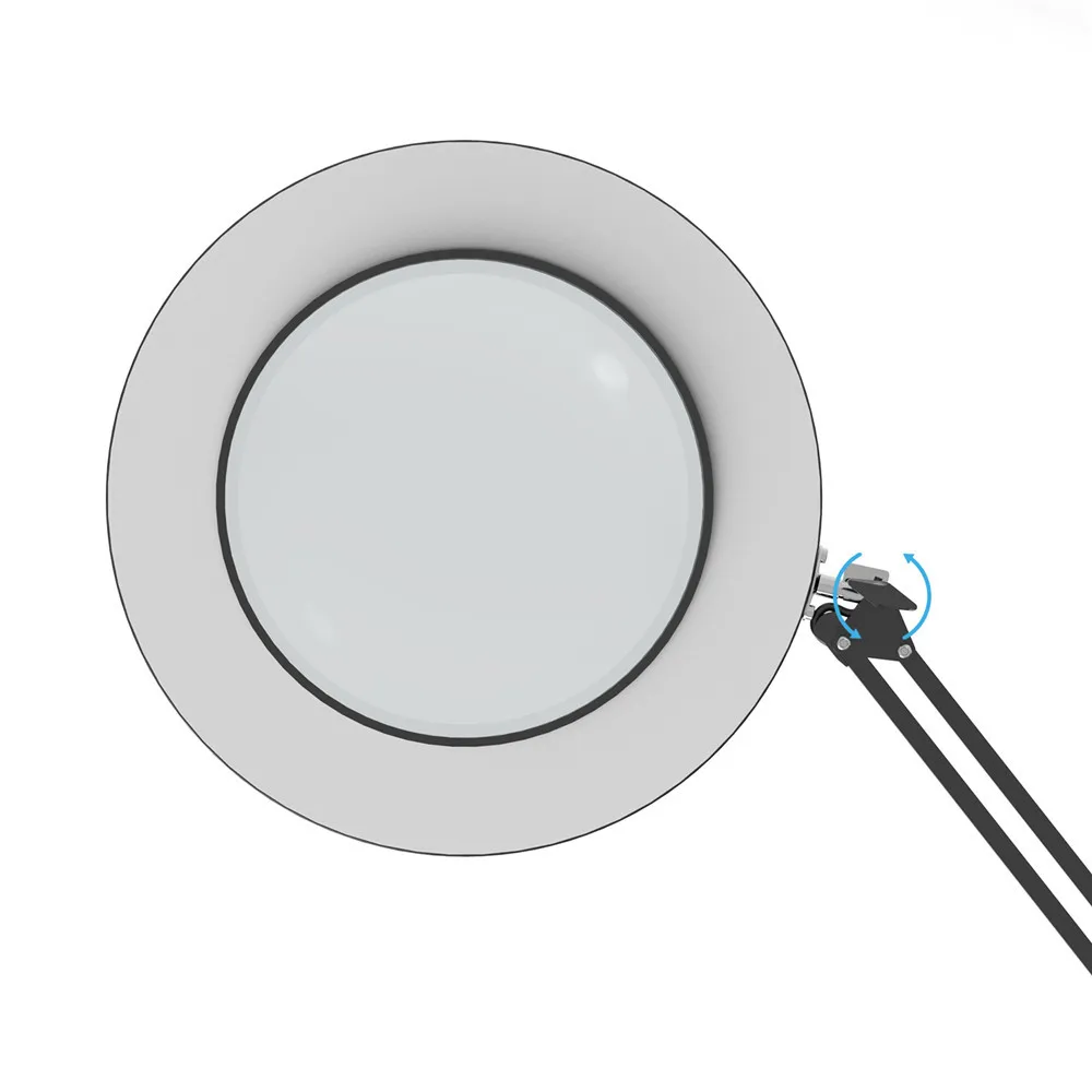 Настольная лампа светодиодная увеличительная с металлическим зажимом и