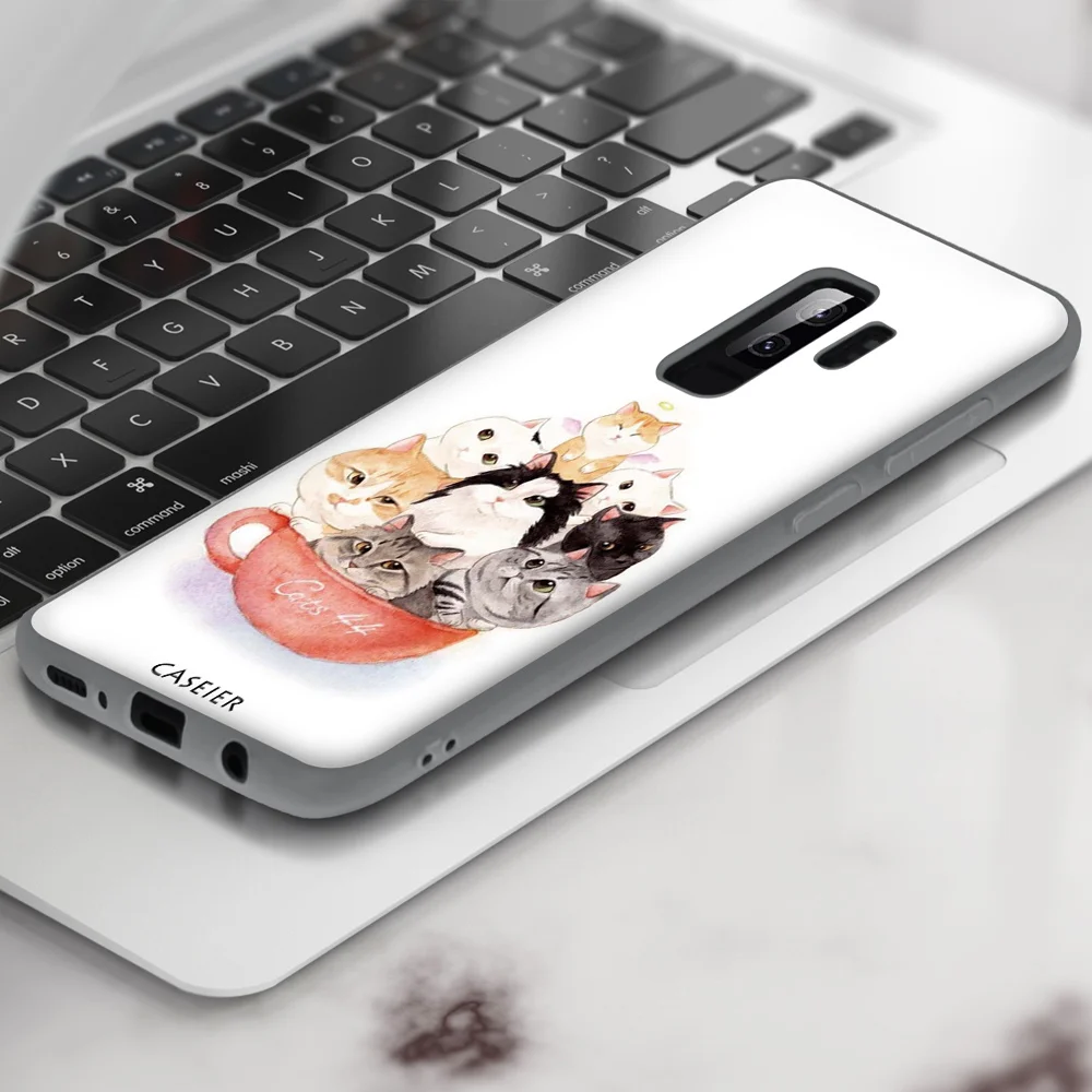 CASEIER матовый чехол для телефона Samsung S9 S8 S10 Galaxy A7 A3 A5 A6 2018 2017 2016 чехлы Fundas |