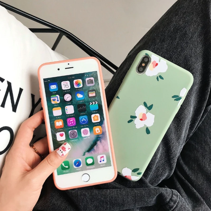 Чехол для iPhone 7 8 6 6S Plus чехол XR XS X Xs Max Летний Фруктовый телефон силиконовый из ТПУ