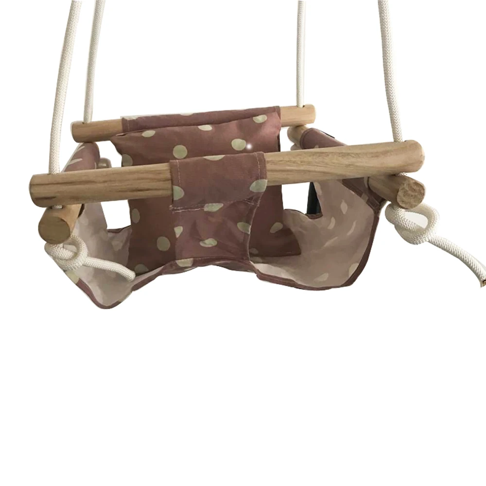 pink Холст Висячие качели сиденье Крытый Открытый игрушечный гамак для малыша садовые деревянные качели дети детский сад открытый игрушка - Цвет: pink