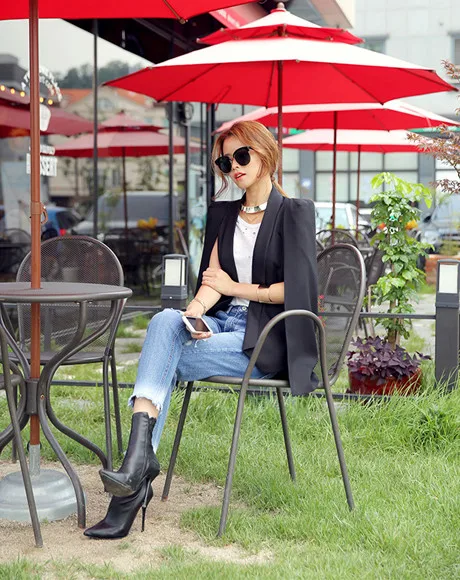 YingYuanFang Новый Модный женский костюм с имитацией двух костюмов плащ | Женская