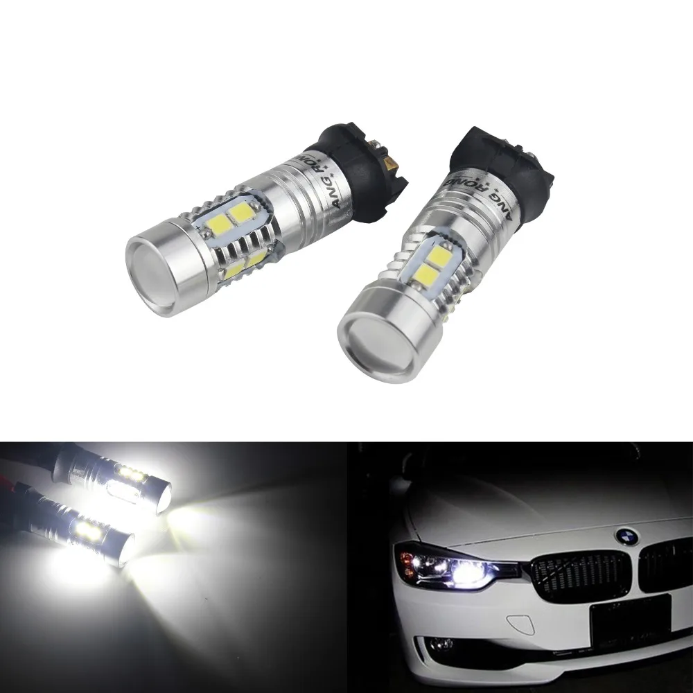 Светодиодный указатель поворота ANGRONG PW24W PWY24W 2x дневные ходовые огни DRL для VW Golf Passat