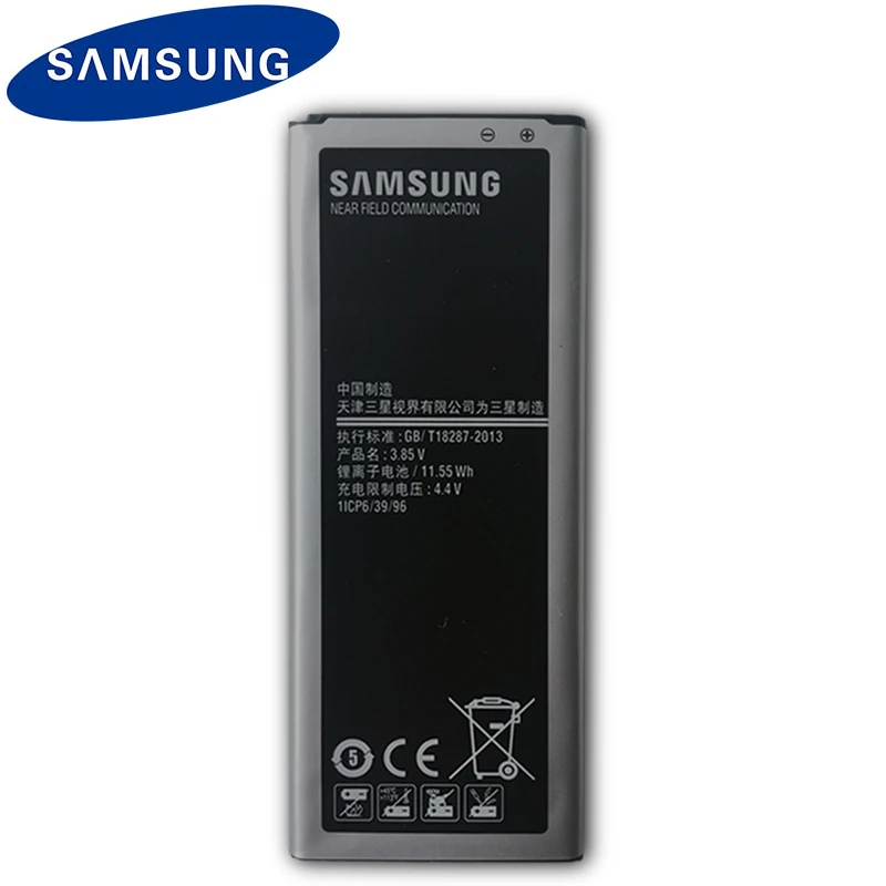 Оригинальная запасная аккумуляторная батарея для Samsung GALAXY NOTE4 N9100 N9108V N9109V N9106W NOTE 4