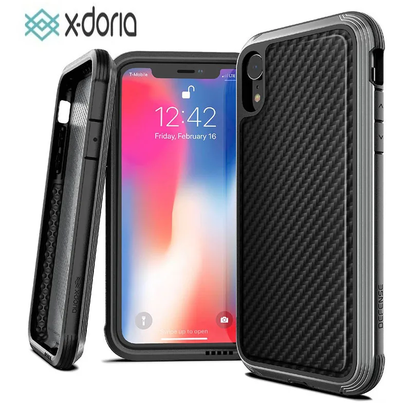 X-Doria защитный чехол для телефона для iPhone X Xs Max iPhone XR Apple военный армированный Жесткий задний Чехол из ТПУ Алюминиевый противоударный чехол