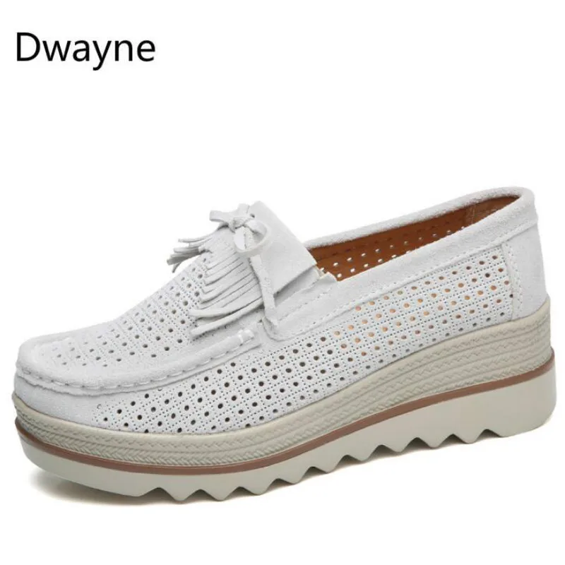 Dwayne/женские лоферы на плоской платформе; элегантные женские мокасины из натуральной кожи; Женская Осенняя повседневная обувь без застежки - Цвет: 4