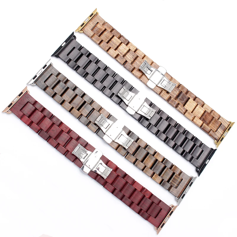 Новый деревянный браслет 22 мм 24 для iwatch band 38 42 качественные аксессуары часов |
