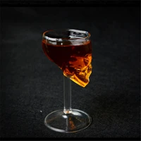 creative skull wineglass transparent goblet whisky vodka wine glass skull cocktail cup beer cups
