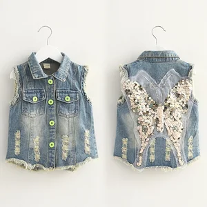 Image for Toddler Butterfly Sequin jacket vests waistcoats k 