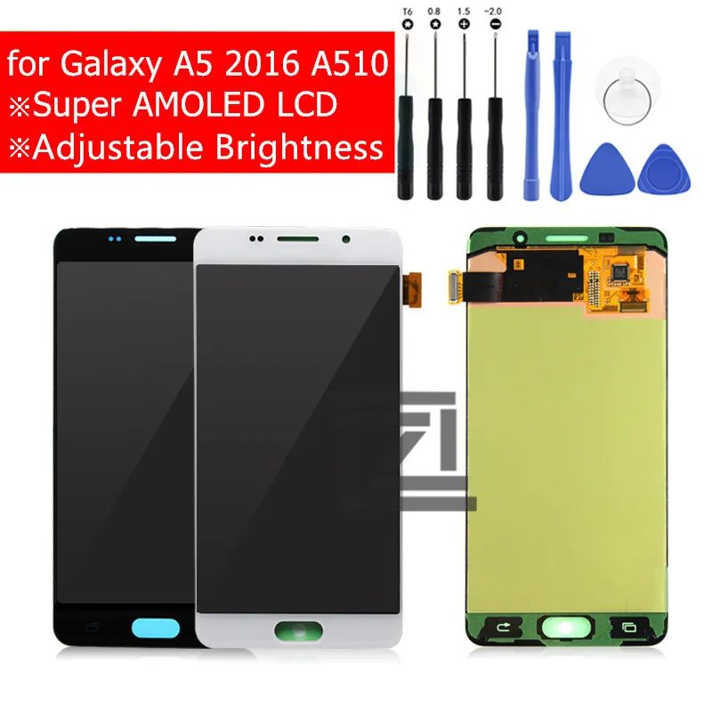 Super Amoled для Samsung Galaxy A5 2016 A510F ЖК-дисплей сенсорный экран дигитайзер в сборе A510 экран Замена запасные части Super Amoled для Samsung Galaxy A5 2016 A510F ЖК-дисплей сенсорный экран дигитайзер в сборе A510 экран Замена запасные части