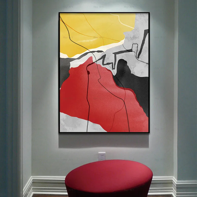 Настенный плакат красочные печати Абстрактная Картина на холсте декоративные