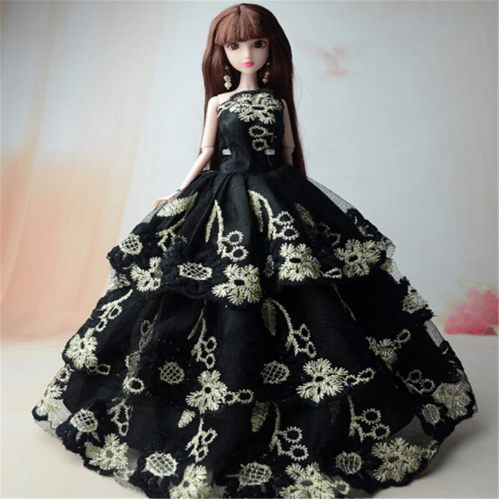 

5 Pcs Party Weddding Lace Doll Dresses Gown Similar Fairy Tale Princess Wedding Dress For Girl Doll Accessories